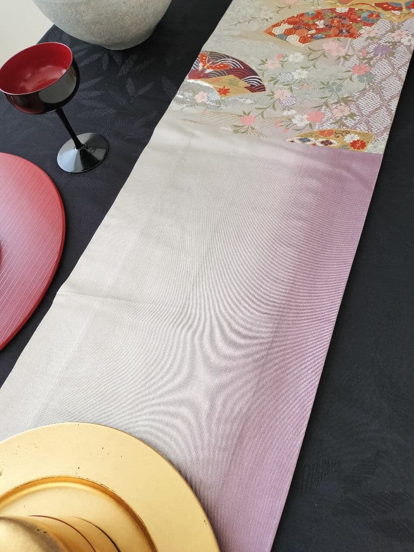 A478★高級‼️お祝い‼️ひな祭り‼️袋帯テーブルランナー2m5cm
