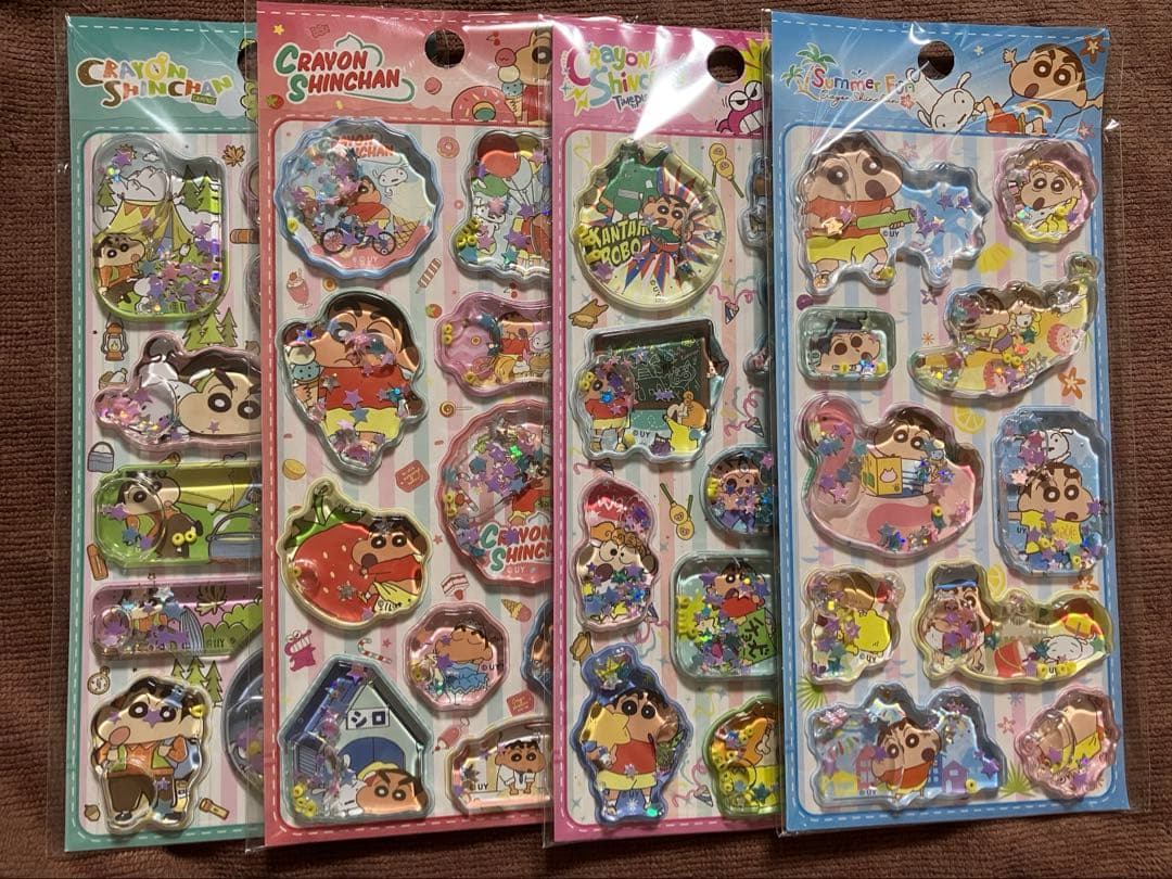 【正規品】クレヨンしんちゃんウォーターシール4枚セット　日本未発売