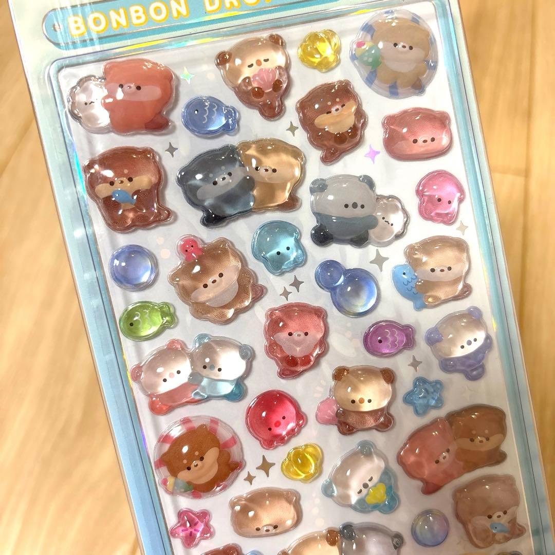 ボンボンドロップシール　BONBON DROP 水族館限定シール 3枚セット