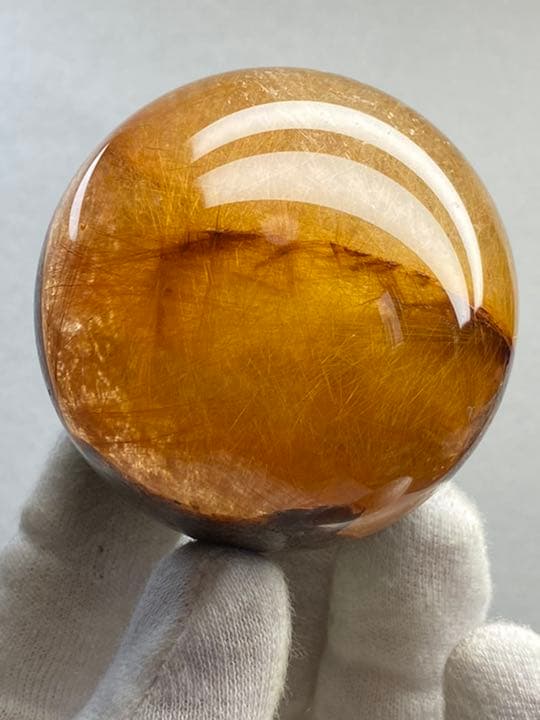 水晶球　ルチルクォーツ　満針　守護石　開運　54㍉　203g