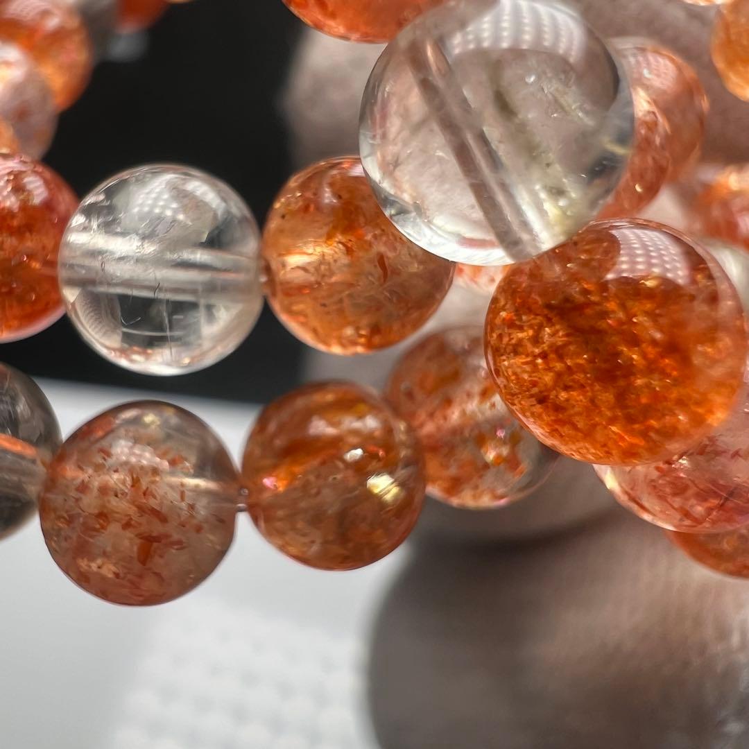 【72146】ハイグレード サンストーン5mm 54cm3連巻きブレスレット