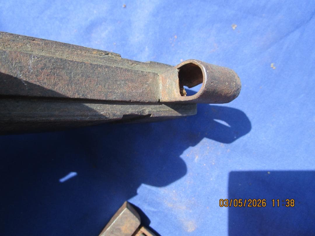 錠前　鍵　阿波錠　鉄製錠前　時代物　2枚バネ　開閉可能　鍵とセット　1個