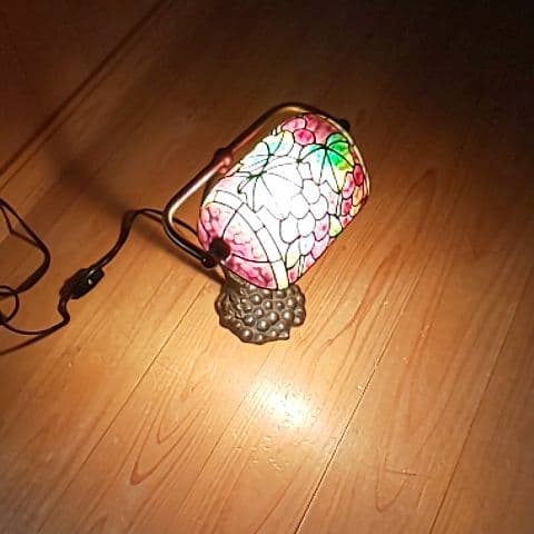 ぶとう柄 ステンドグラス風 スタンドランプ
