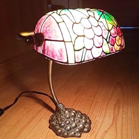 ぶとう柄 ステンドグラス風 スタンドランプ