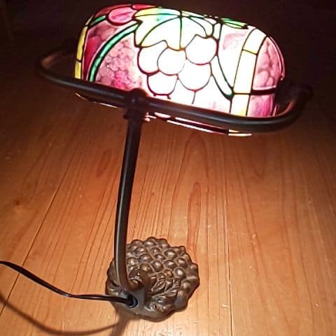 ぶとう柄 ステンドグラス風 スタンドランプ