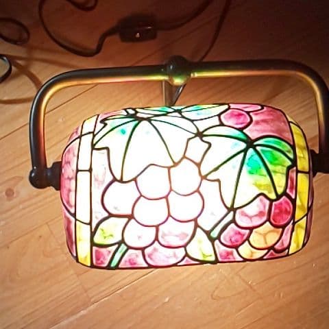 ぶとう柄 ステンドグラス風 スタンドランプ