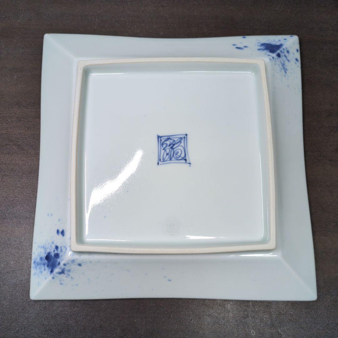 福泉窯 染付 干支 飾り皿 8点セット 皿立て付き