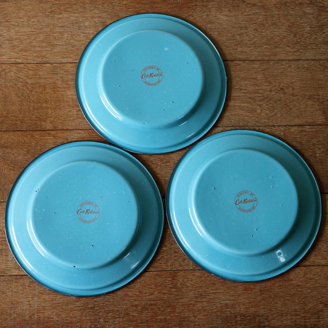 キャスキッドソン カウボーイ ホーロー プレート 23cm 3枚 / レア