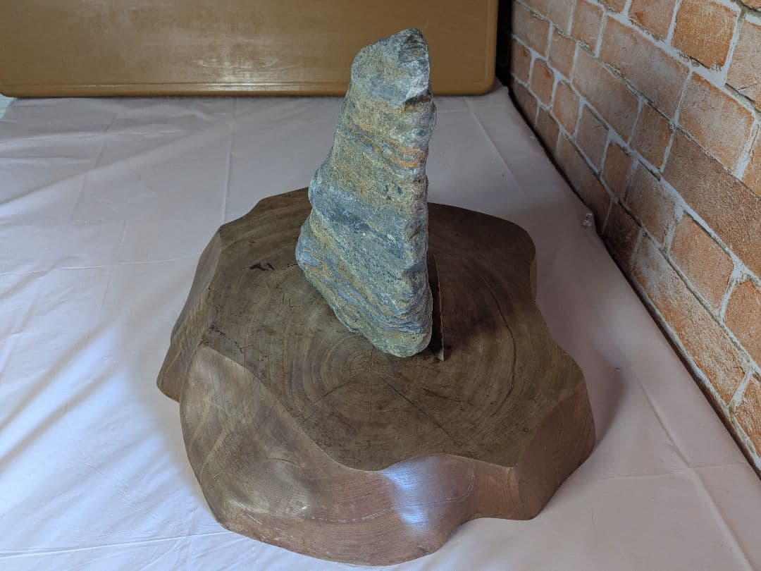 ☆佐治石☆欅板セット☆入手困難☆レア☆置物