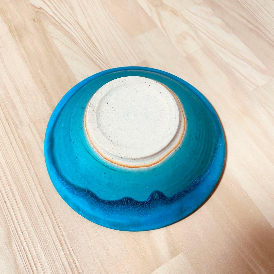 うるま陶器　ボウル　2個セット　沖縄　やちむん　うるまブルー　青い器