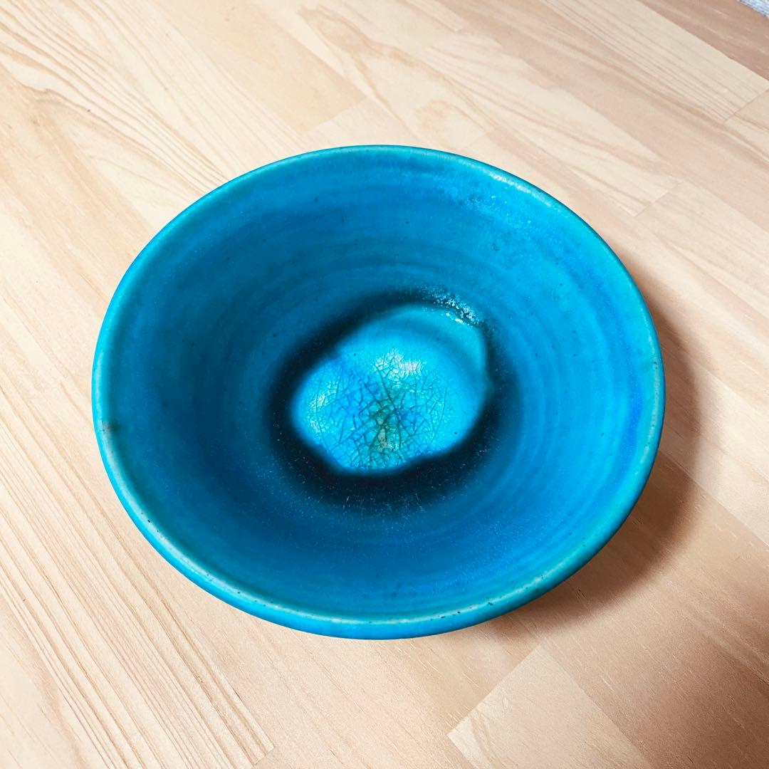 うるま陶器　ボウル　2個セット　沖縄　やちむん　うるまブルー　青い器