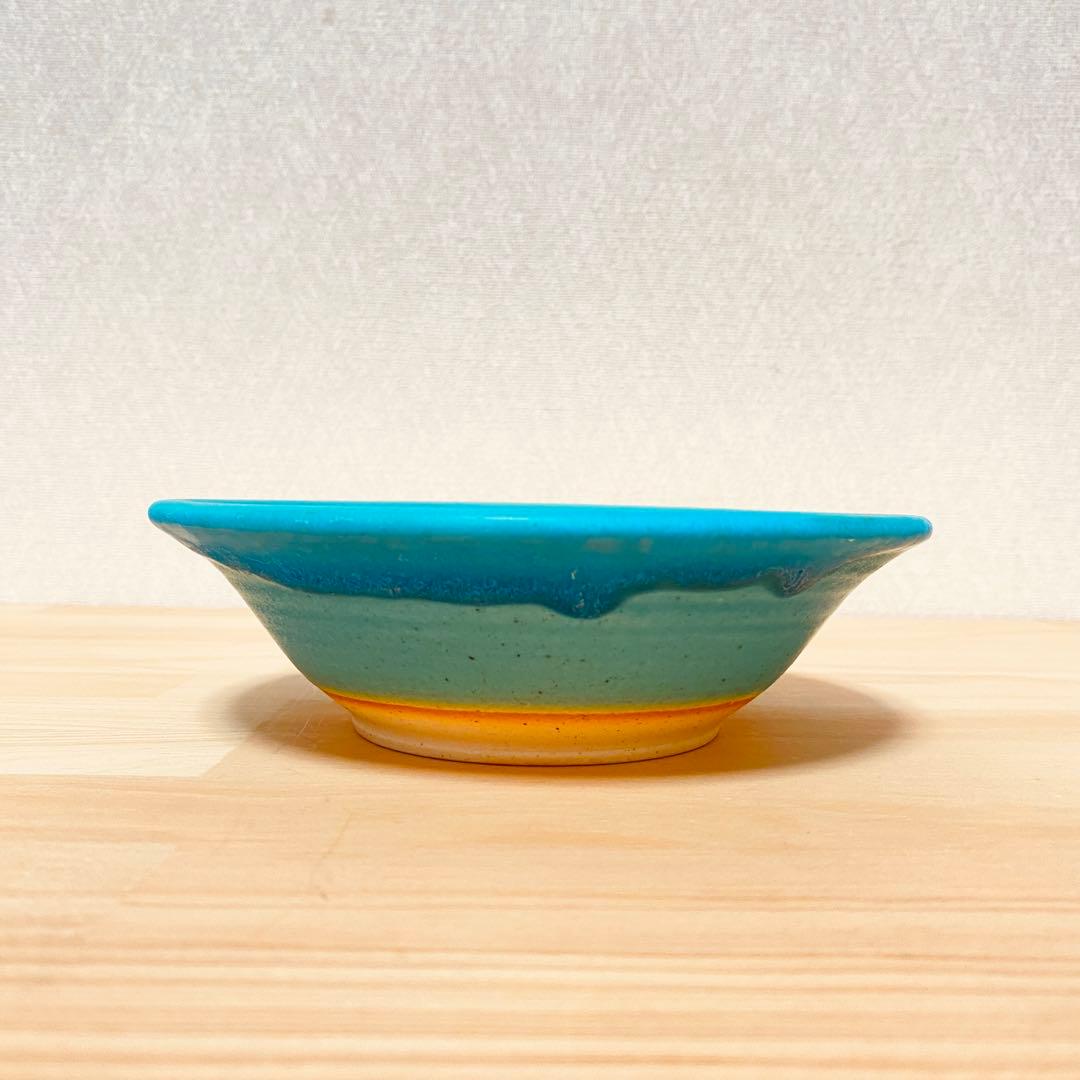 うるま陶器　ボウル　2個セット　沖縄　やちむん　うるまブルー　青い器