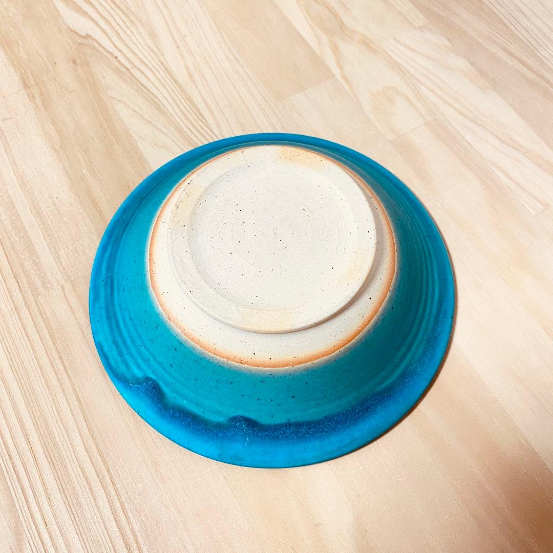 うるま陶器　ボウル　2個セット　沖縄　やちむん　うるまブルー　青い器