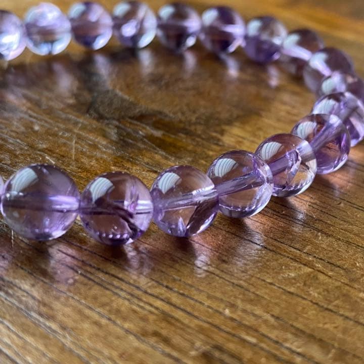 シトリン摩尼車＆虹入りアメジストブレスレット