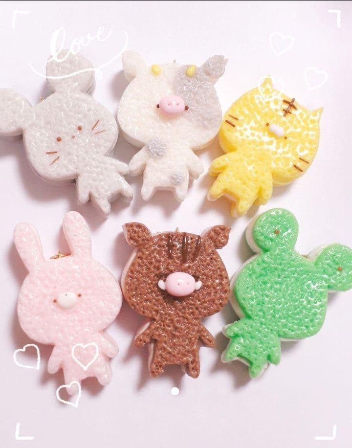 71Teremama様の型使用 あにまるクッキーサンド キーホルダー オーダ ー