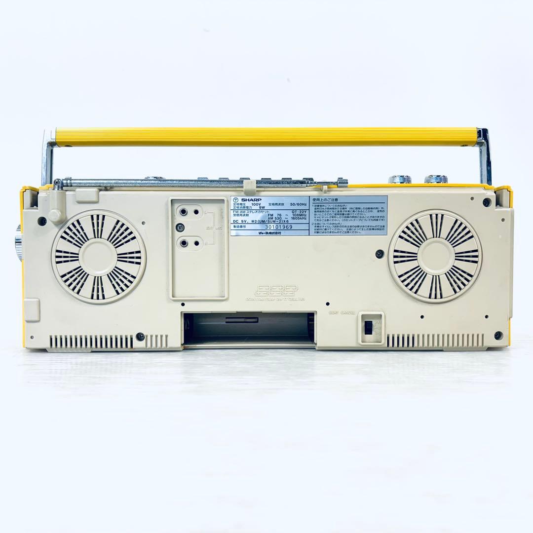 【レトロ】SHARP シャープ　FMAMステレオカセット　QT-22Y シャンク
