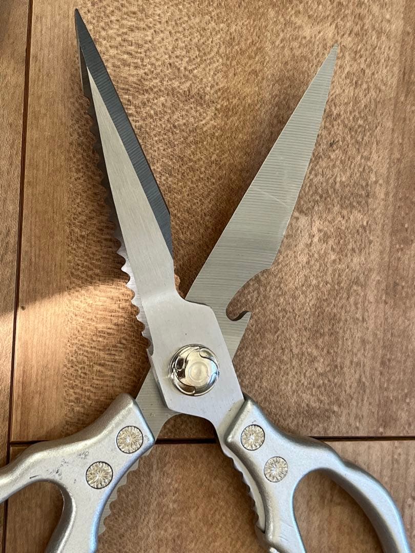 ステン（アルミ柄）業務用キッチンバサミ4セット