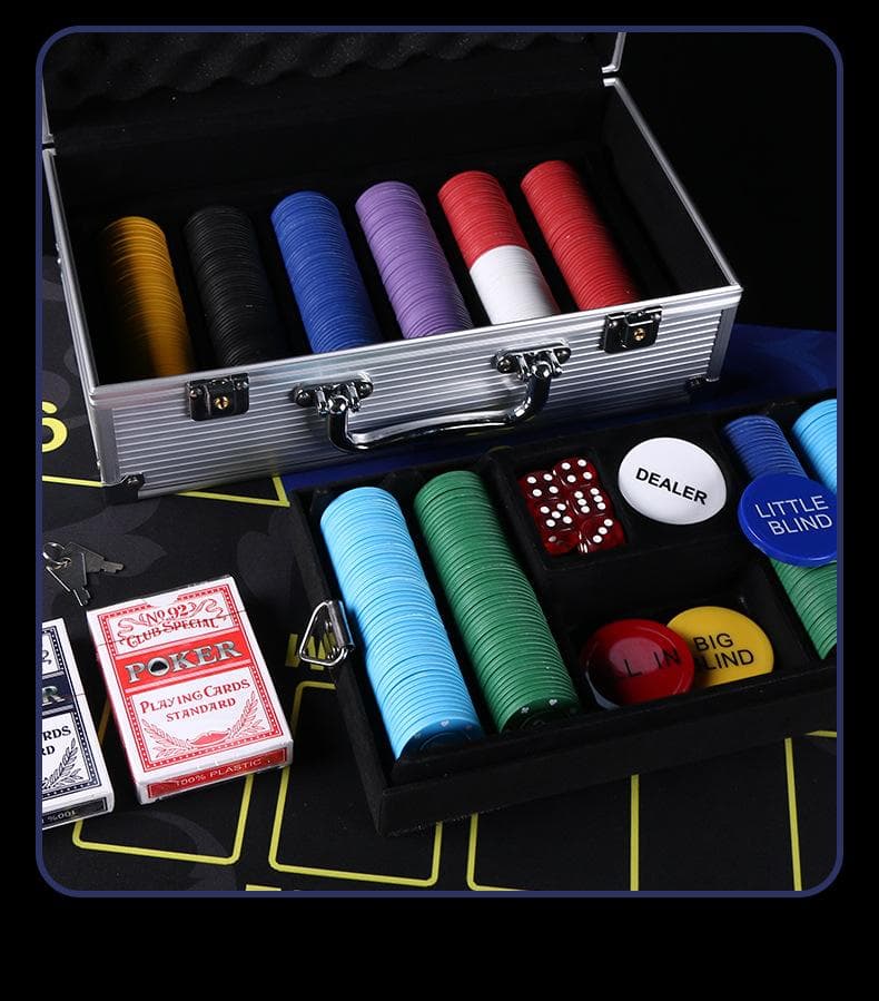 カジノスタイル☆ポーカーチップセット☆500枚☆2段アルミケース