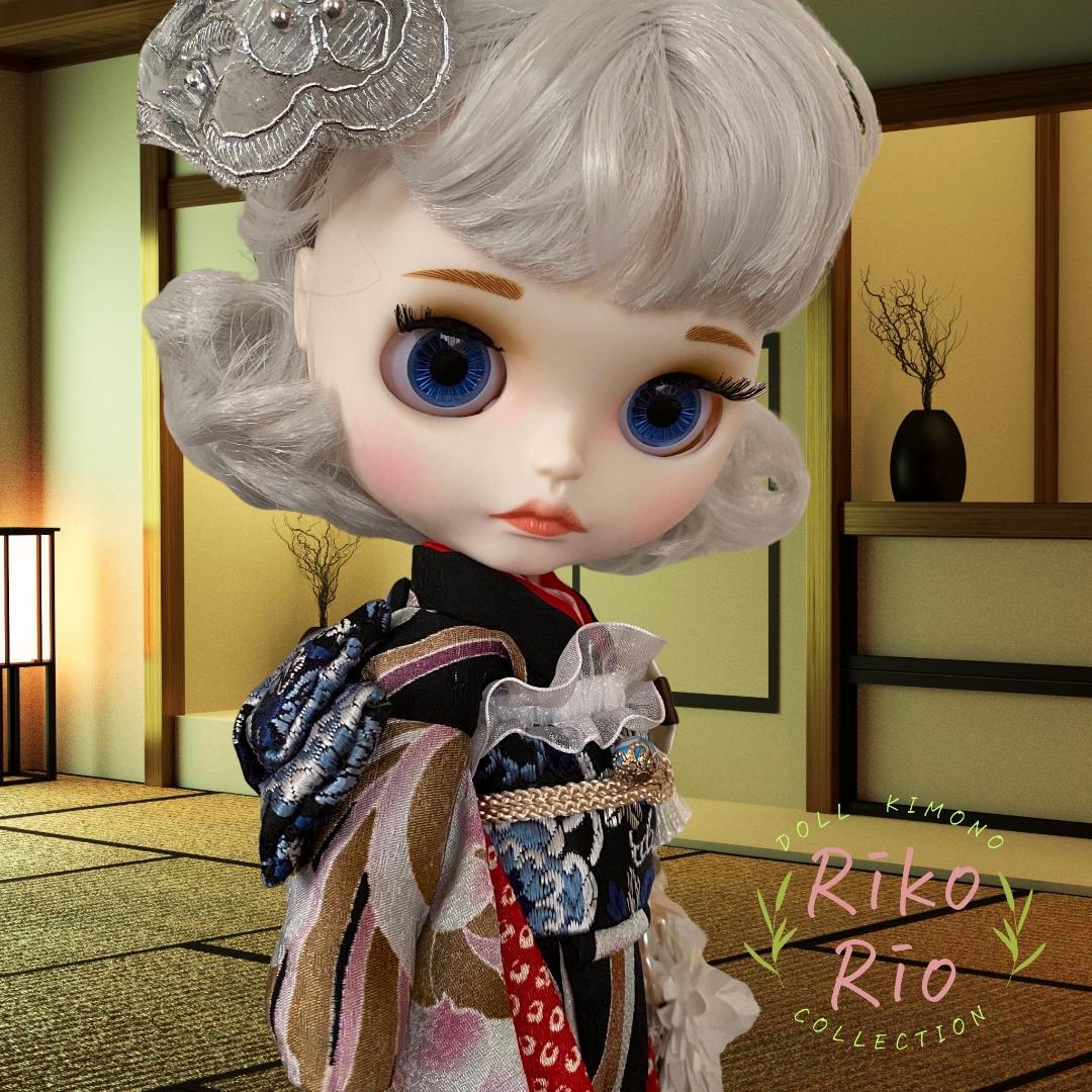 ブライス着物 正絹 豪華大振袖セット★ブライスアウトフィット