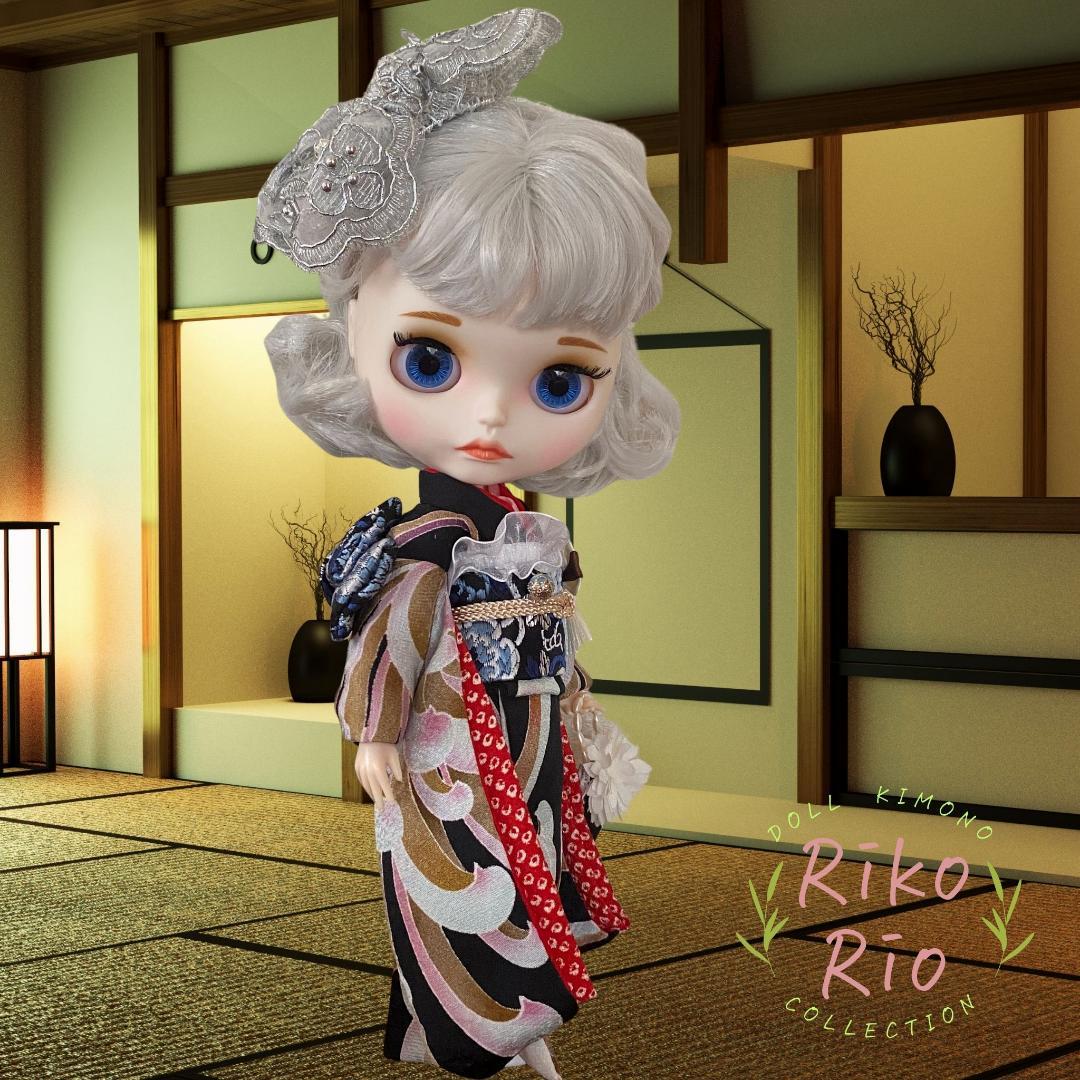 ブライス着物 正絹 豪華大振袖セット★ブライスアウトフィット