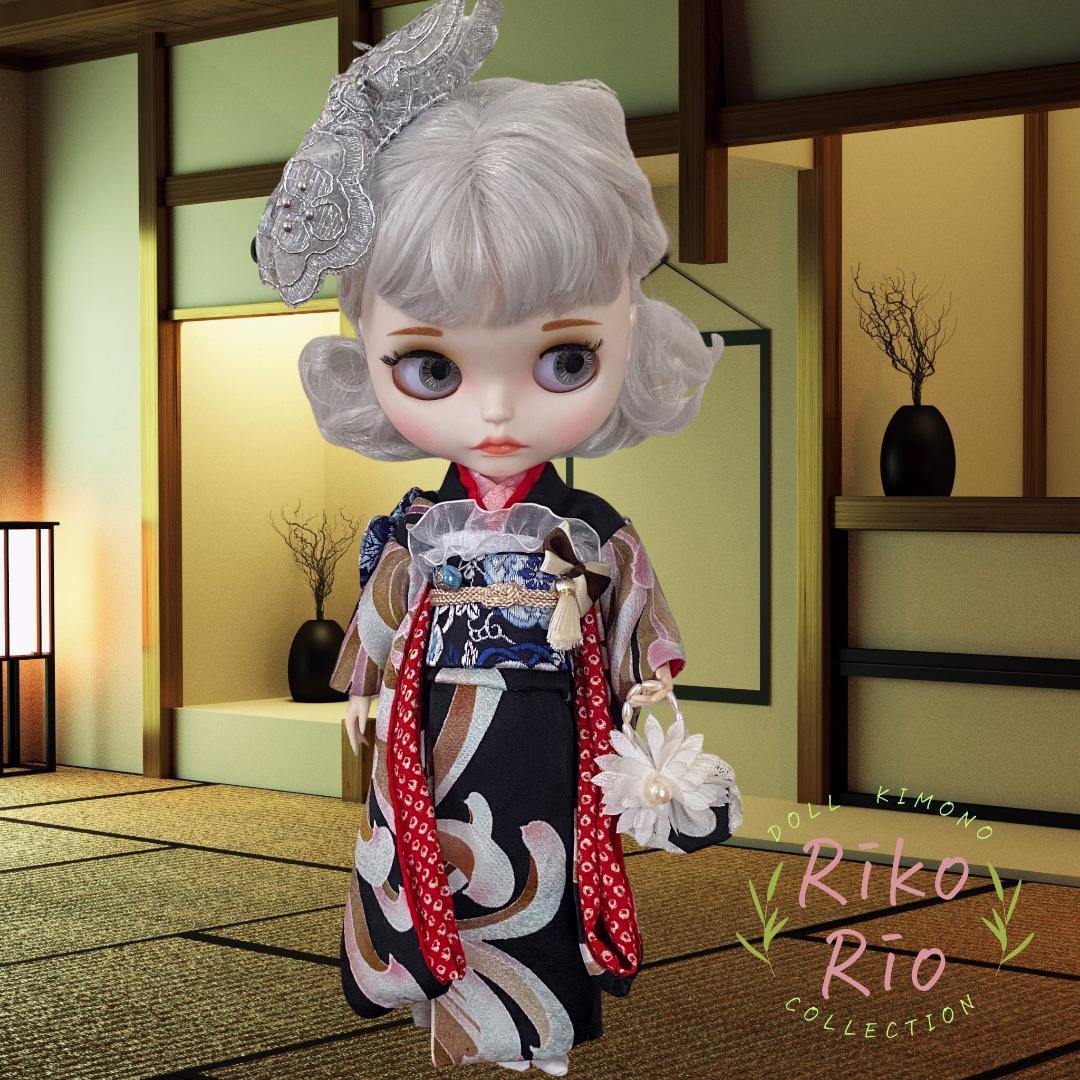 ブライス着物 正絹 豪華大振袖セット★ブライスアウトフィット