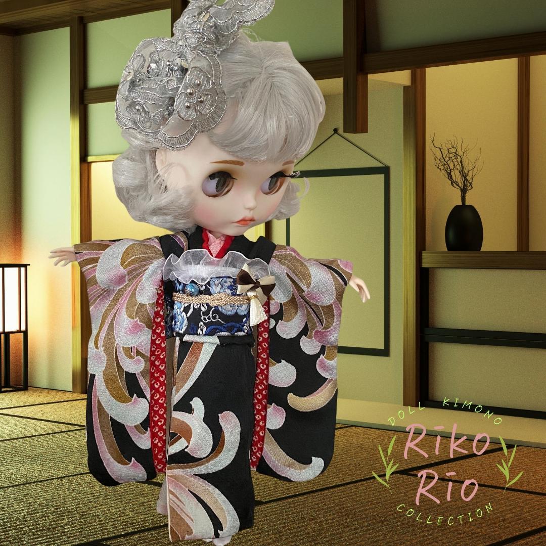 ブライス着物 正絹 豪華大振袖セット★ブライスアウトフィット