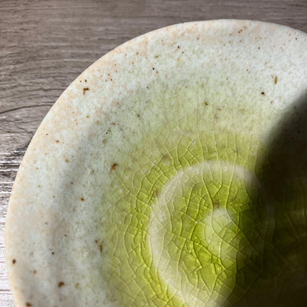 D-4 和食器 小皿 5客セット 渦巻き 貫入 グリーン 豆皿 取り皿 銘々皿