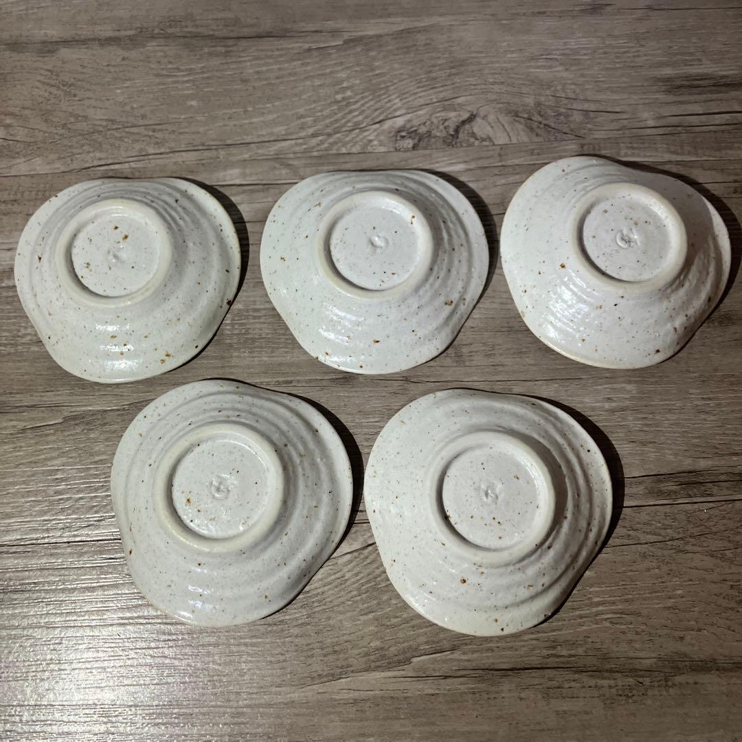 D-4 和食器 小皿 5客セット 渦巻き 貫入 グリーン 豆皿 取り皿 銘々皿