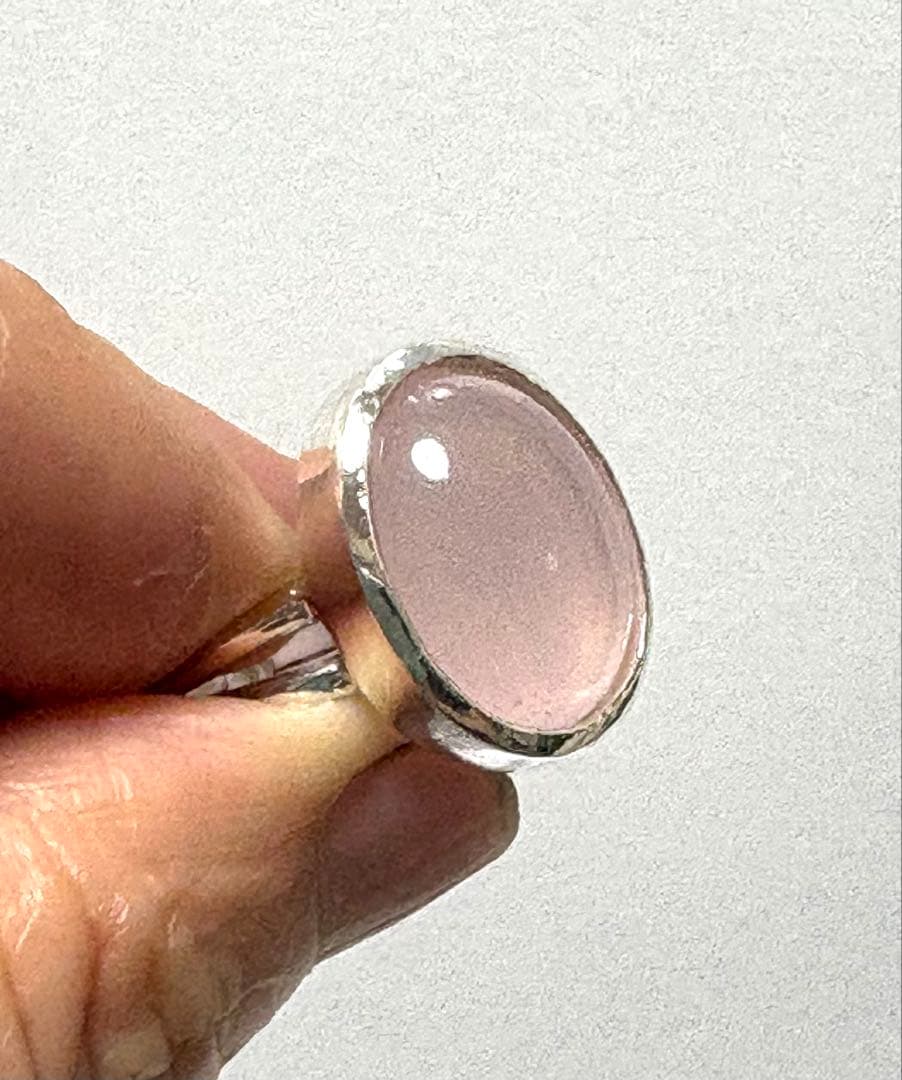 ローズクオーツ　シルバーリング