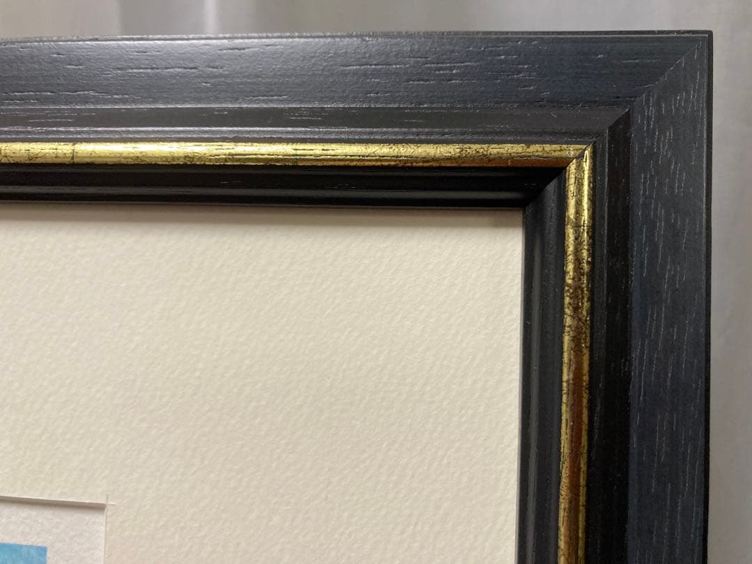 俳優 榎木孝明 リトグラフ 版画「虹色の刻（双子教会ローマ）」 サイン 新額装