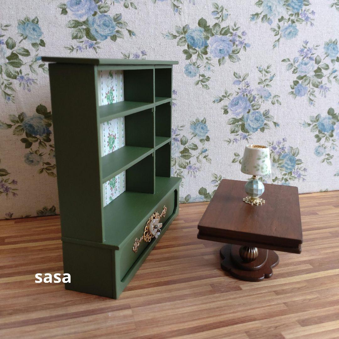 ミニチュア家具　ミニチュア雑貨屋さんの家具セット