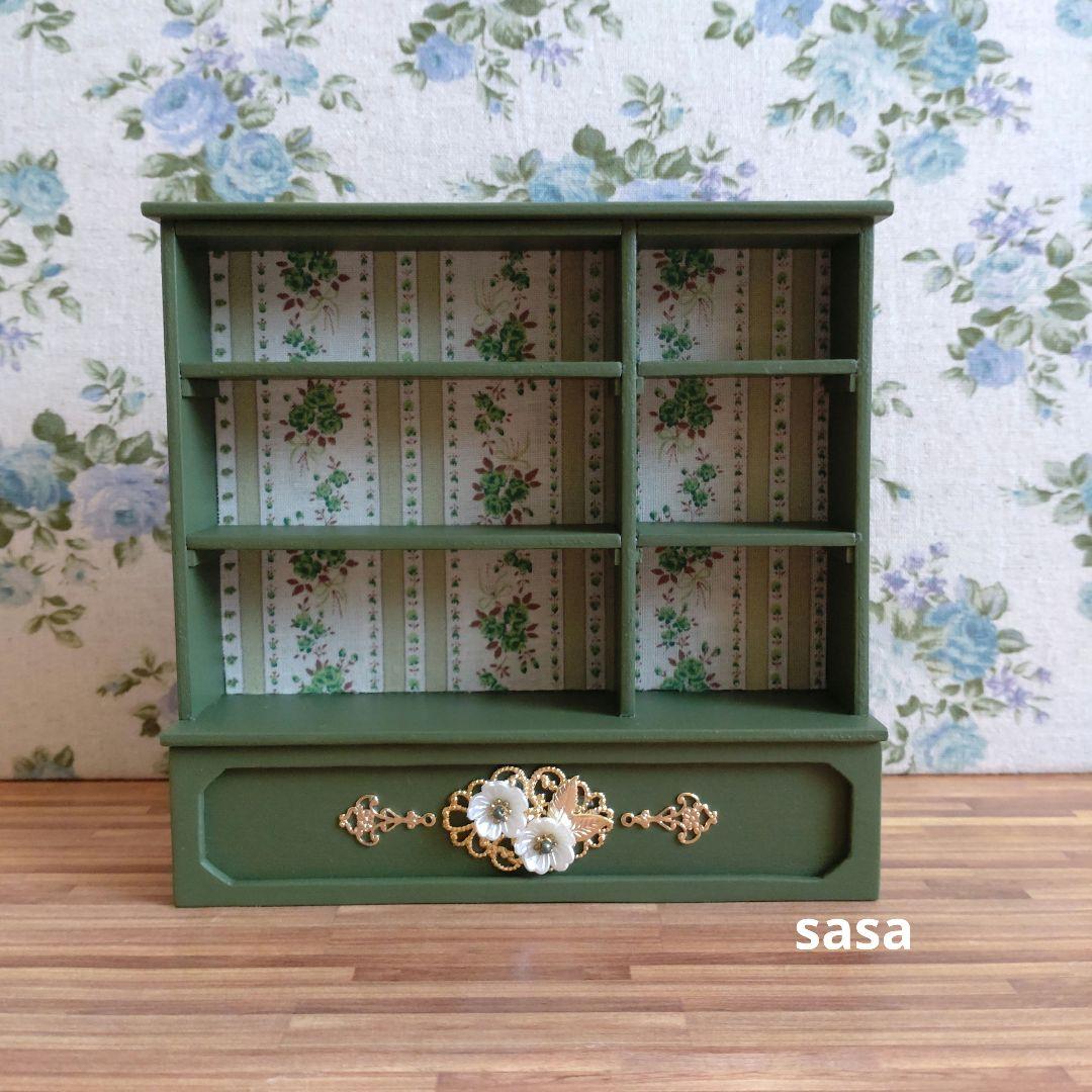 ミニチュア家具　ミニチュア雑貨屋さんの家具セット