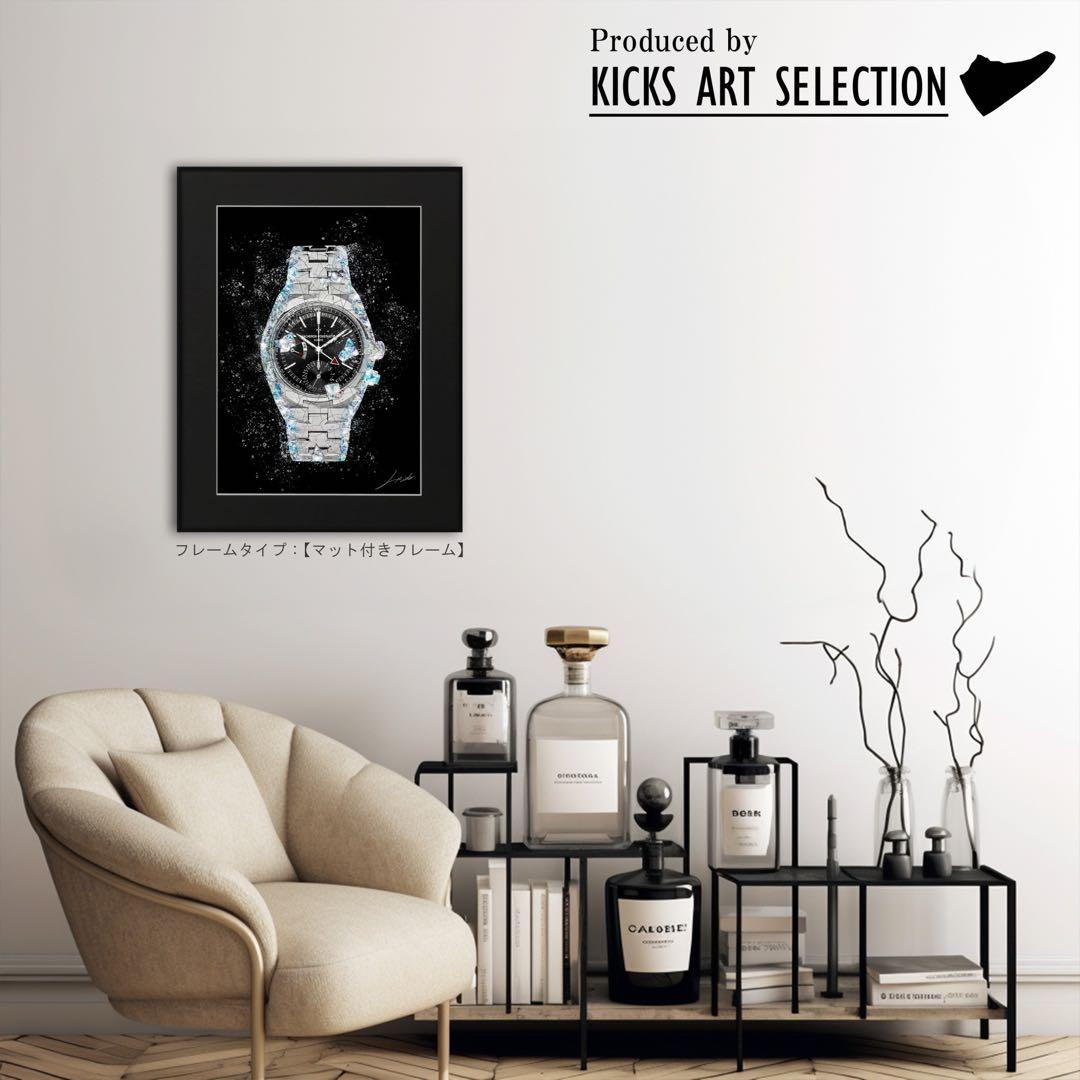 Rolex ロレックス デイトジャスト ブラック/オマージュアートポスター/時計