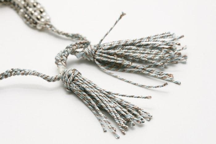 淡水真珠/ナバホパールブレスレット　3.0-3.5mm　四つ編み仕様　ミサンガ