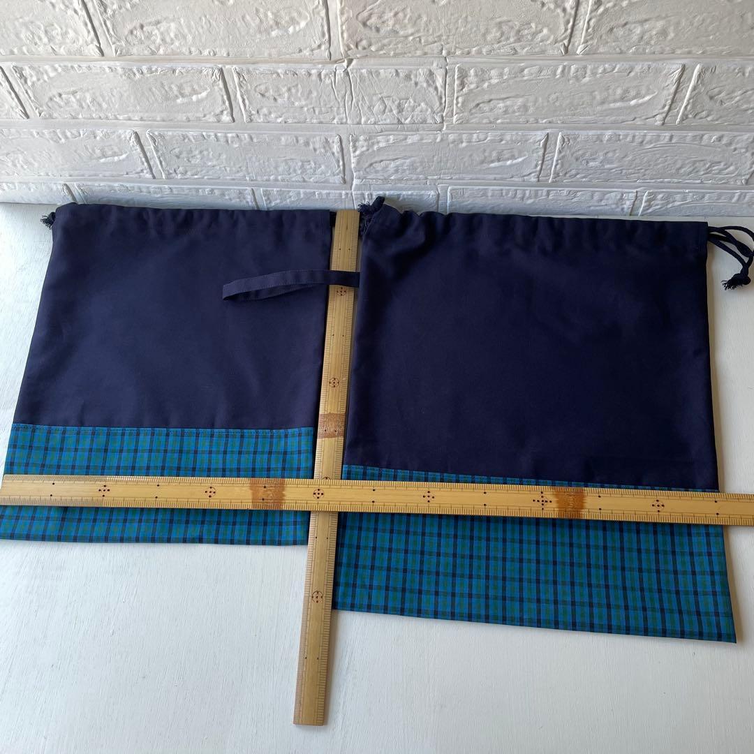 ふゆこ☃️様　紺×ファミリア風チェック緑