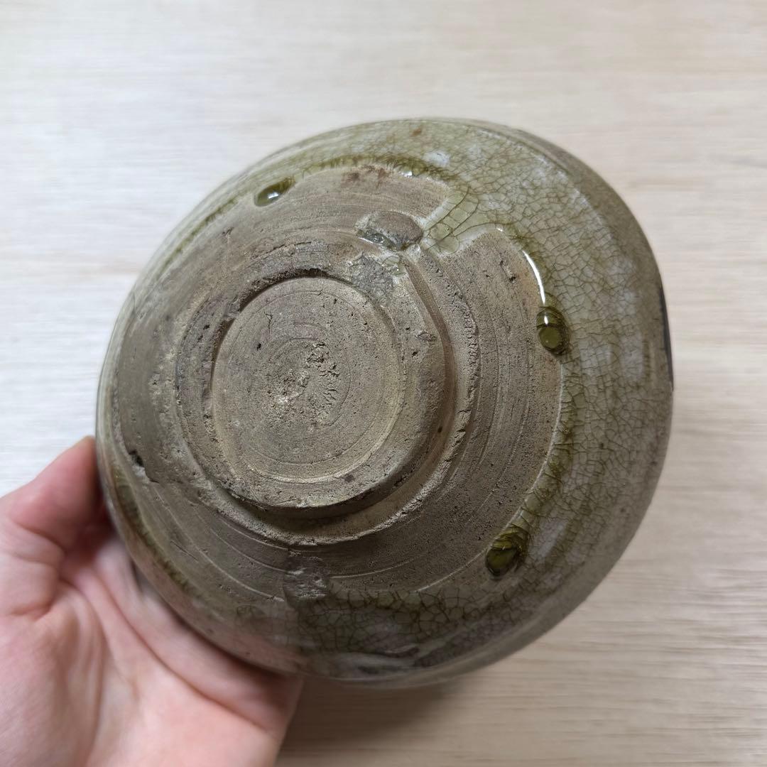 古瀬戸 灰釉 平茶碗 室町時代 茶碗 山茶碗 古美術 骨董 古美濃 古常滑 志野