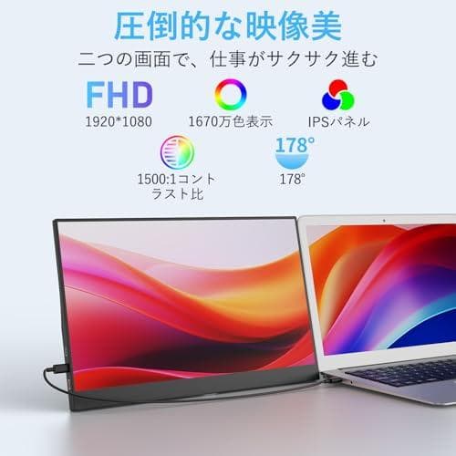 モバイルモニター 15.6インチ モバイルディスプレイ 1920*1080 ＜＞