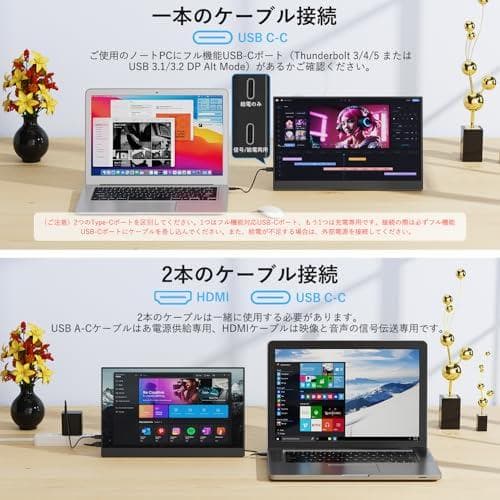 モバイルモニター 15.6インチ モバイルディスプレイ 1920*1080 ＜＞