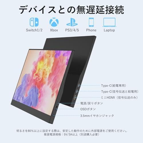 モバイルモニター 15.6インチ モバイルディスプレイ 1920*1080 ＜＞