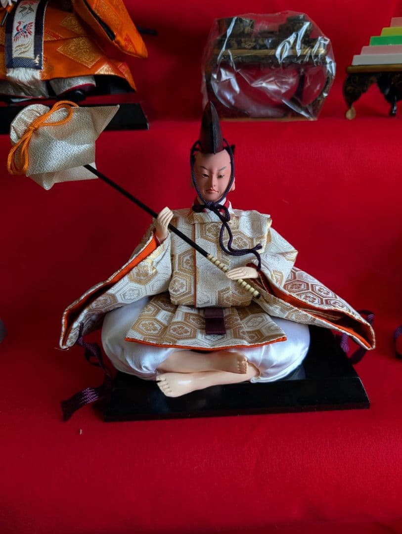 送料込【3出品全て落札必須 3/3】ひな人形 7段 15人飾り 40号（人形）