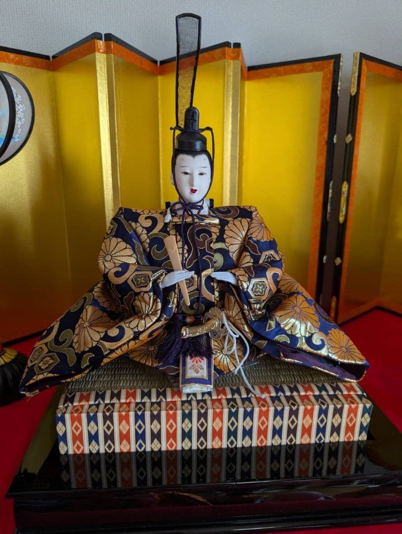 送料込【3出品全て落札必須 3/3】ひな人形 7段 15人飾り 40号（人形）