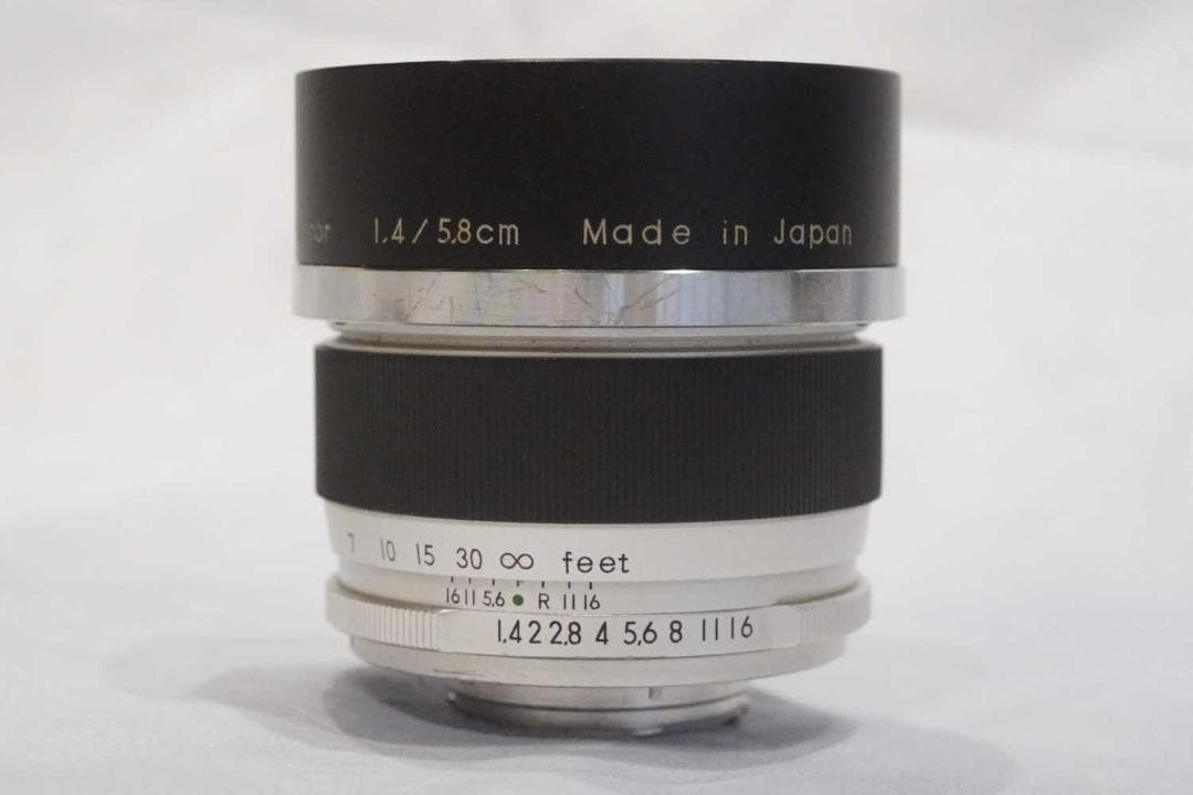 REオートトプコール58mm/1.4　純正フード・前後キャップつき　動作確認済