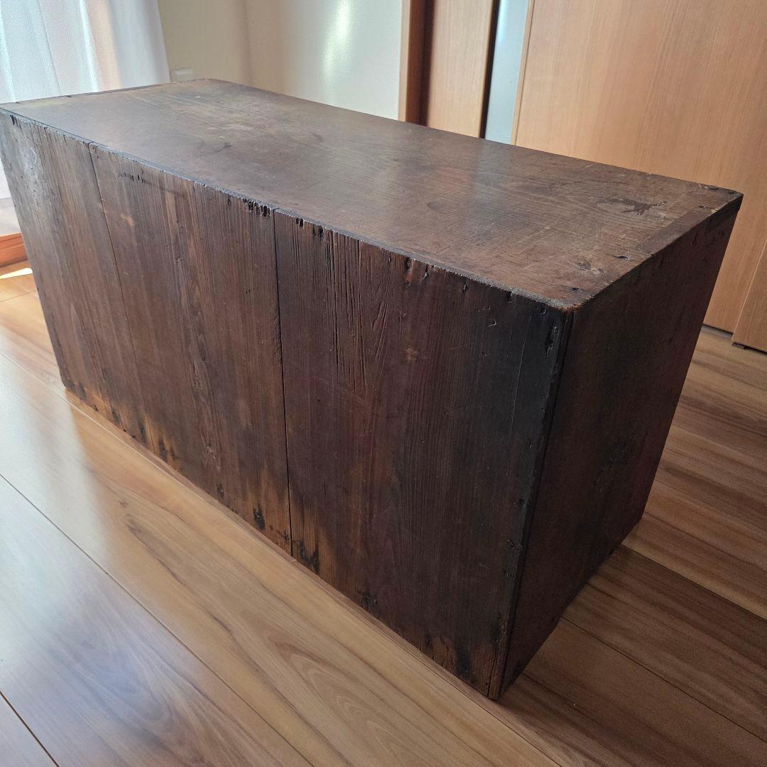 ガラス引戸棚 陳列ケース 収納棚 古家具硝子 当時物 アンティーク