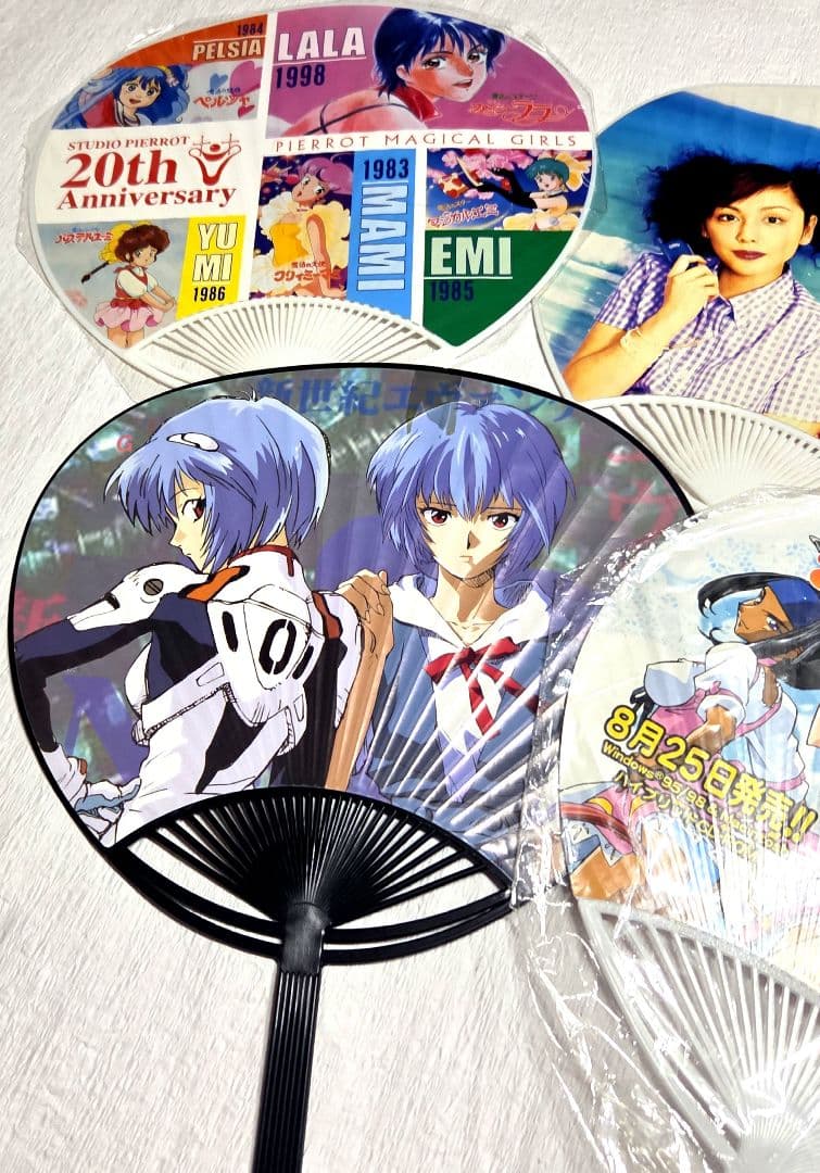 デ・ジ・キャラット エヴァンゲリオン 平成レトロ うちわセット