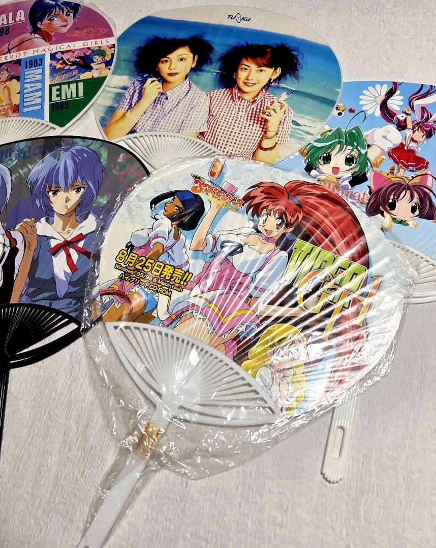 デ・ジ・キャラット エヴァンゲリオン 平成レトロ うちわセット