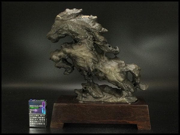 太湖石 馬姿石 鑑賞 盆石 霊璧石 希少 中国美術(ZE777)