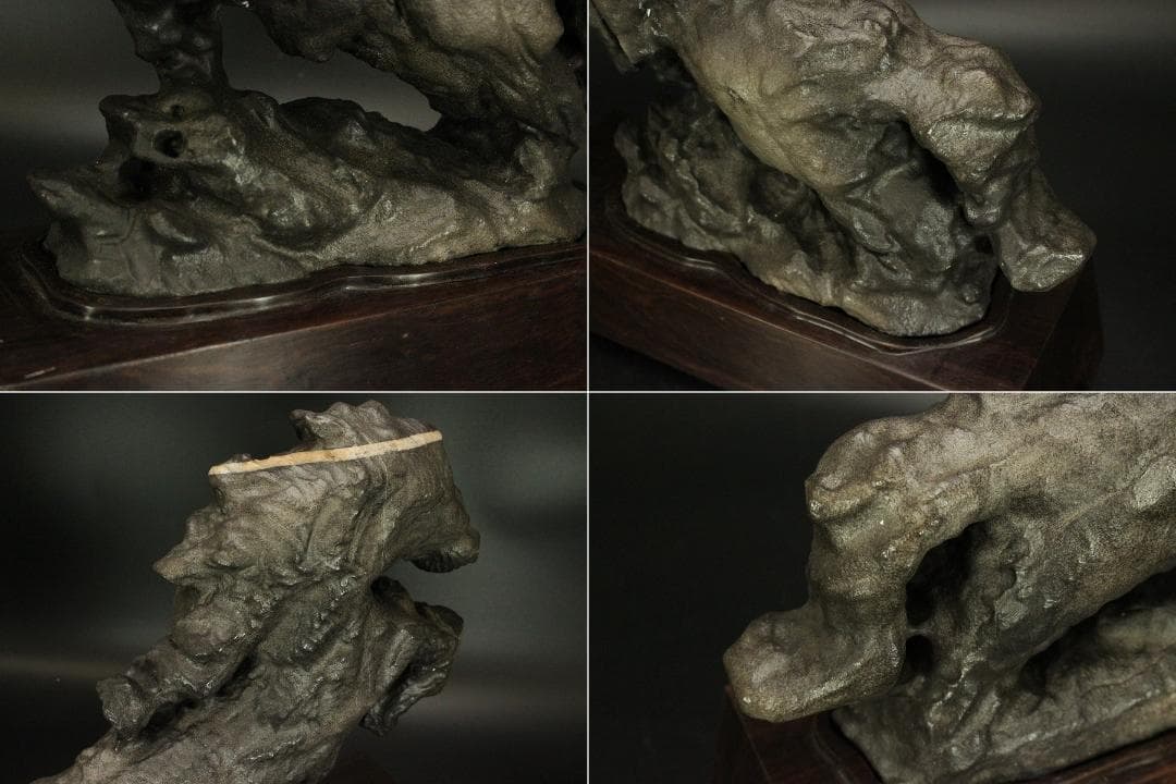 太湖石 馬姿石 鑑賞 盆石 霊璧石 希少 中国美術(ZE777)