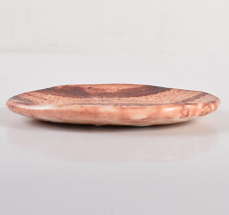 和食器　志野焼　加藤重高作　重高陶房　翠窯　志野銘々皿　共箱　M　R5010