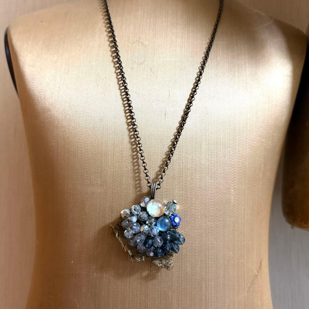 ヴィンテージサフィレットとアンティークブレードのペンダント　ネックレス