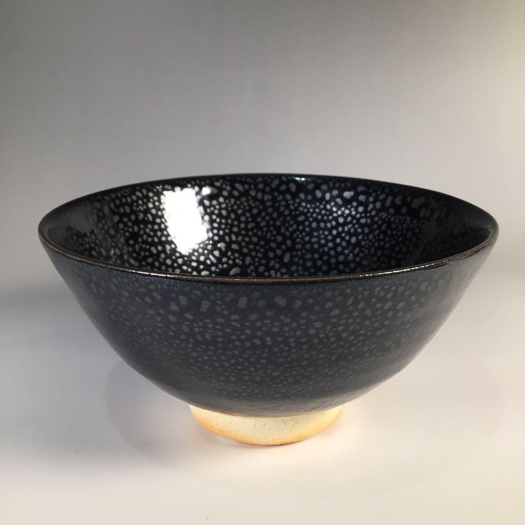 Ｍ１６２　茶碗　『清水保孝造』『油滴茶碗』　抹茶碗　共箱　茶道具